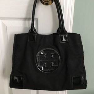 Tory Burch mini Ella nylon tote black